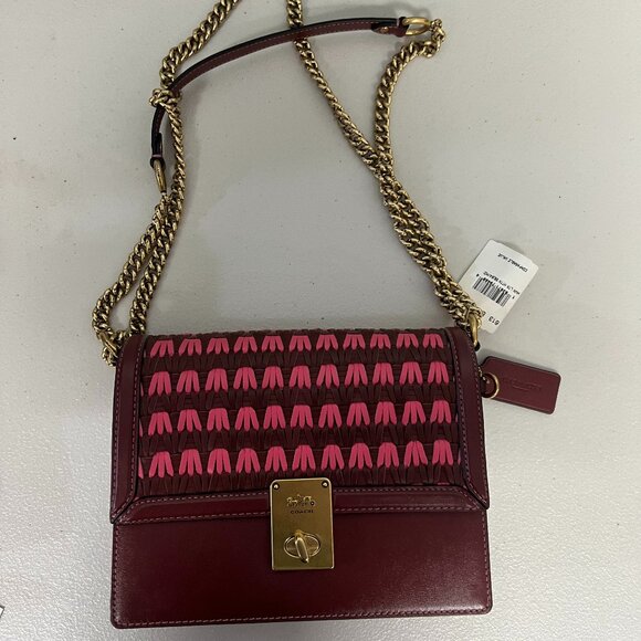 Coach 613 Hutton Shoulder Bag With Weaving - Picture 7 of 9